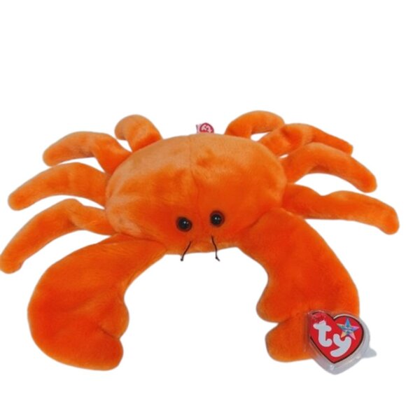 Ty RARE "Digger" Crab Beanie Buddy NEW With 4th Generation Tag Error - Picture 1 of 11